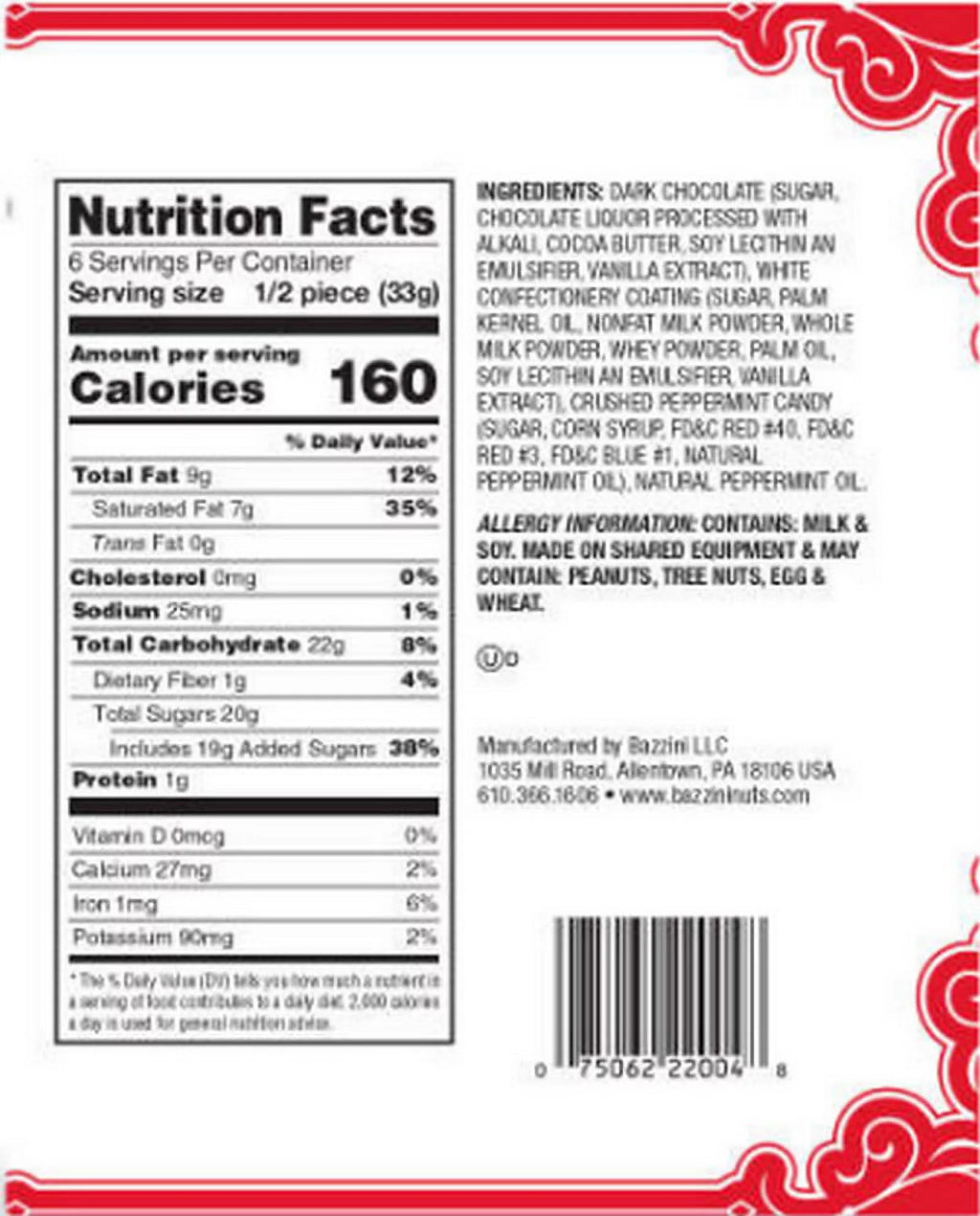 Dark Chocolate Peppermint Bark Holiday Candy, 2-Pack R456867