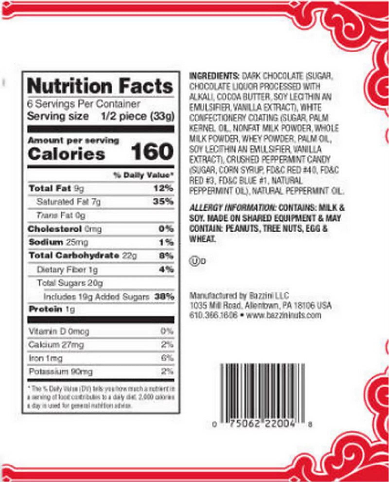 Dark Chocolate Peppermint Bark Holiday Candy, 2-Pack R456867