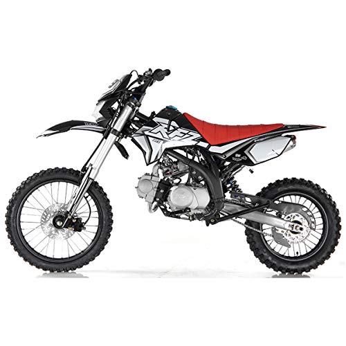 125cc Gas Dirt Pitbike with Headlight, Black Q764383