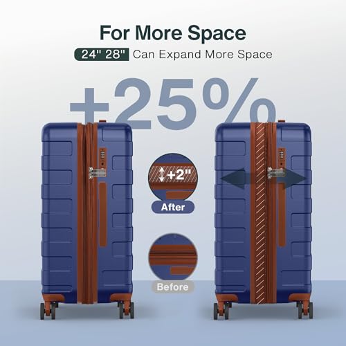 3 Piece Hardside Expandable Luggage Set with TSA Lock Spinner Wheels L24758