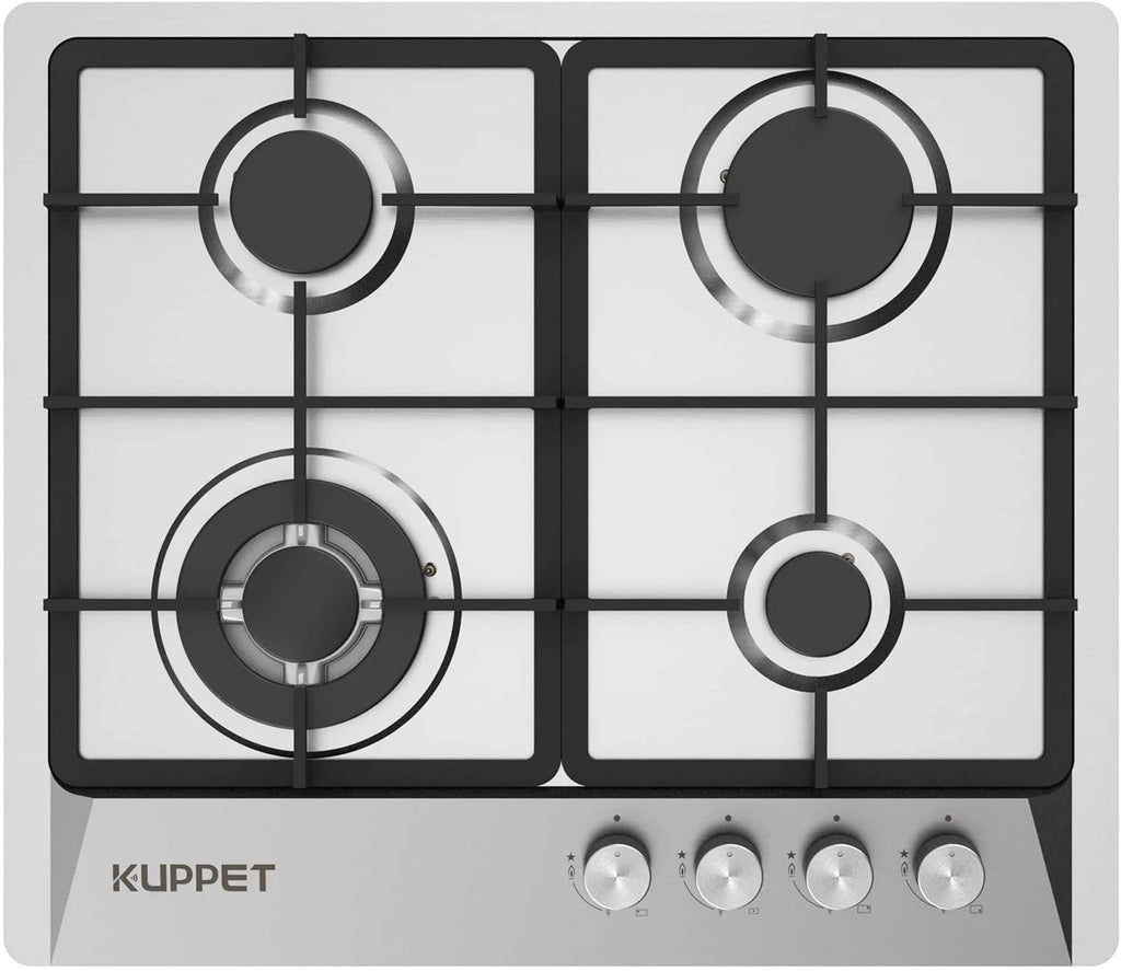 24 Inch Gas Cooktop with 4 Sealed Burners, Stainless Steel, NG/LPG Convertible B691160
