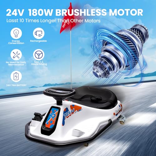 24V Electric Go Kart Drifting Car with 360° Rotation L71704