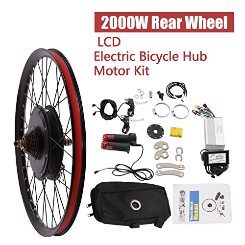 26Inch 72V 2000W Rear Wheel Electric Bike Conversion Kit with Controller & Display G81038