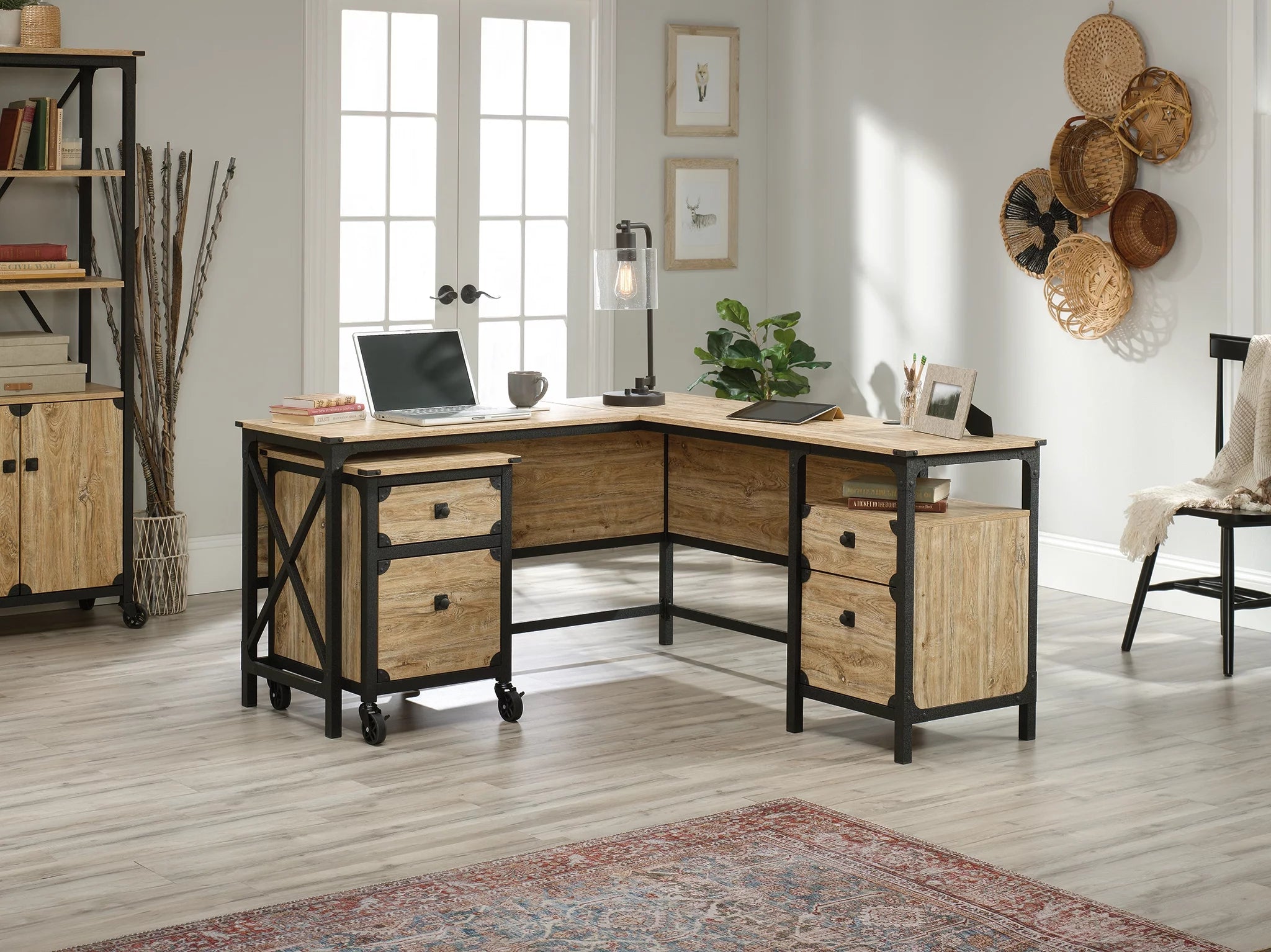 L-Desk, Milled Mesquite Finish S533636