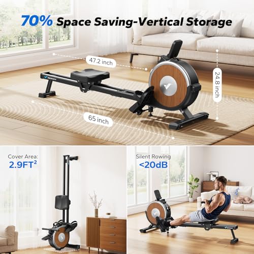 Magnetic Rowing Machine for Home, 16 Levels, Quiet Resistance, 350lbs Capacity Z5255