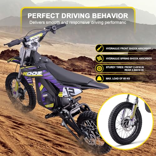 Electric Dirt Bike 36V 1000W Purple C585677