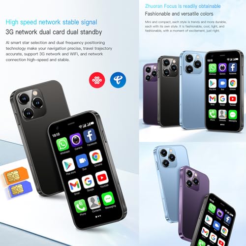 3G Mini Smartphone 3.0 Inch WiFi GPS Quad Core Android 8.1 Cell Phone Dual Sim HD Camera J113