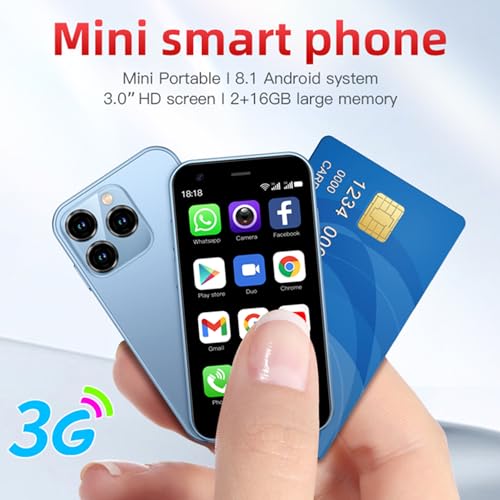3G Mini Smartphone 3.0 Inch WiFi GPS Quad Core Android 8.1 Cell Phone Dual Sim HD Camera J113