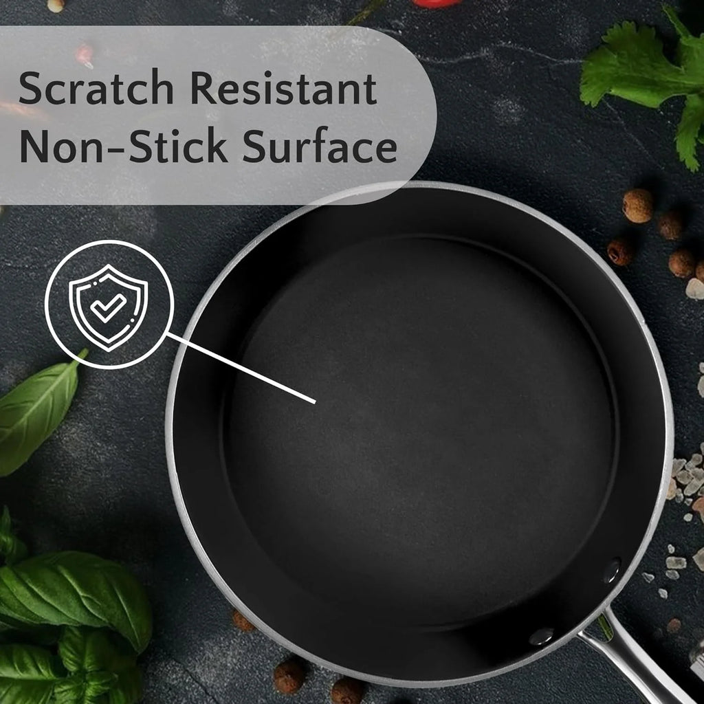 Non-Stick Ceramic 10 Piece Cookware Set with Glass Lids Y956915