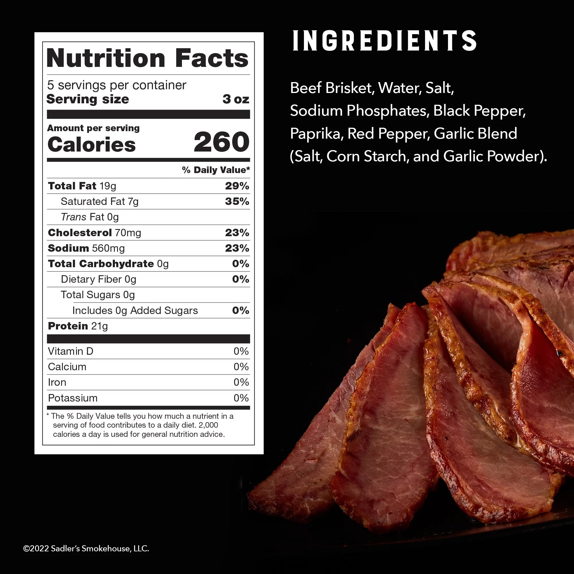Seasoned Sliced Mesquite Smoked Beef Brisket, 1.5-2 lb Z706367