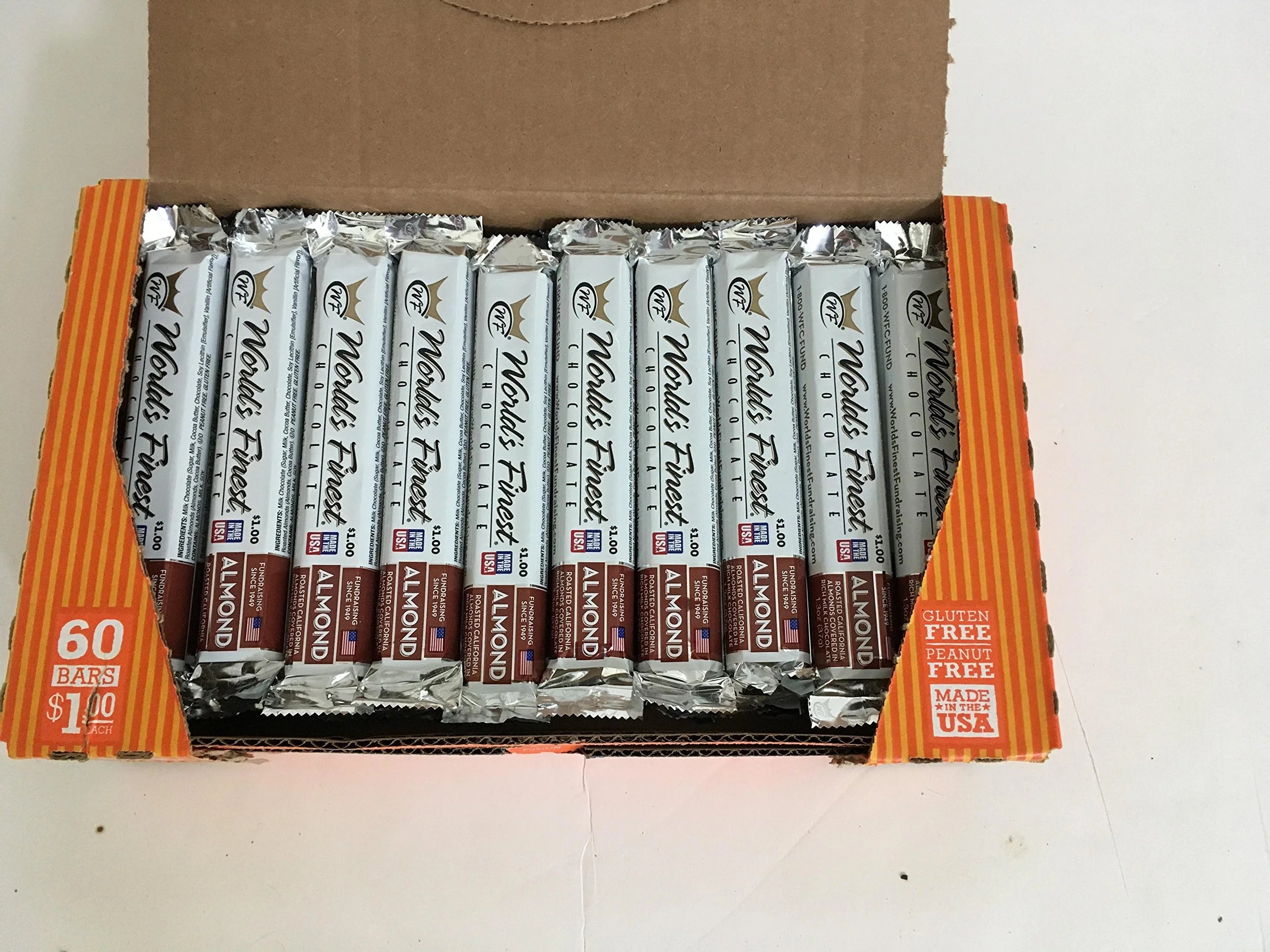BuyBocceBalls Listing- 50 BARS - World's Finest Chocolate -Milk Chocolate with Almonds