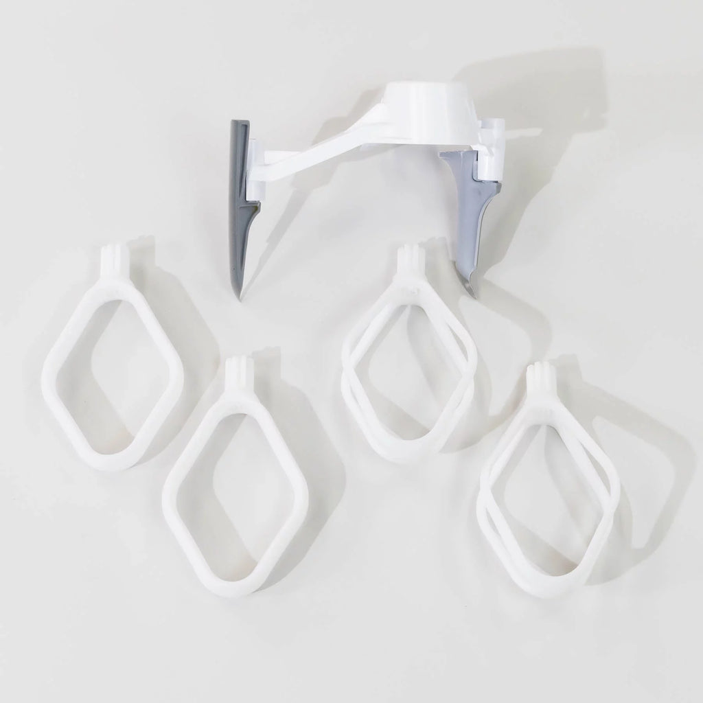 Baker's Pack Attachment Set for NutriMill Artiste Mixer and Bosch Universal Plus Mixer (Cake Paddles, Bowl Scraper & Cookie Paddles)