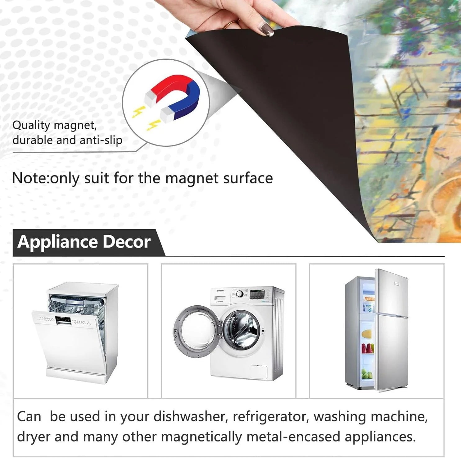 Dishwasher Magnet Cover for Kitchen Appliance Decor I550