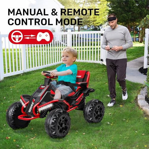 24V 4x4 Ride On Toy for Big Kids, 4x200W Motors, 5MPH, Parent Remote, Wide Seat, Green X884766