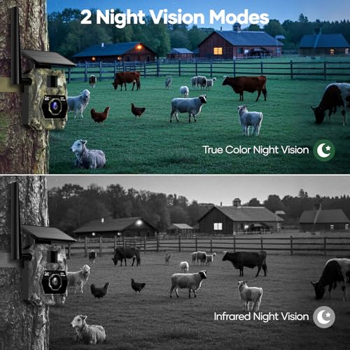 Solar Trail Camera 48MP 30FPS WiFi Bluetooth Game Camera with Night Vision E584