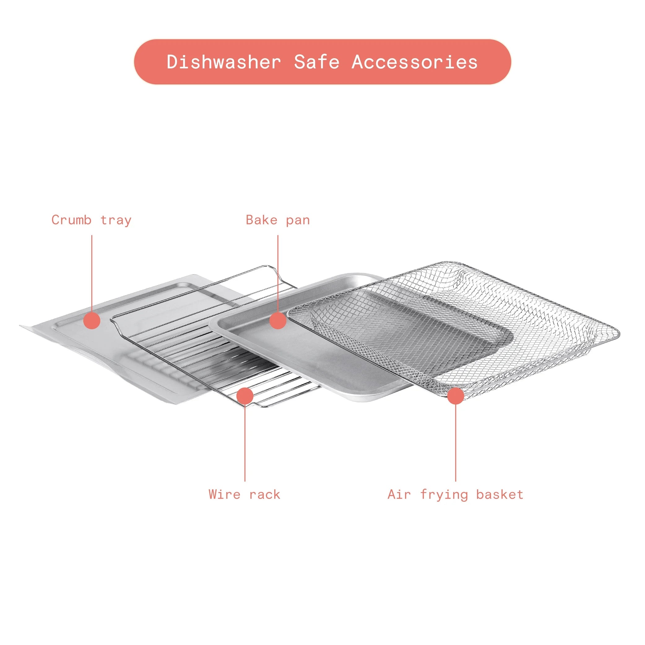 Infrared Air Fry Toaster Oven, 9-Slice, 1800 W, White S1414