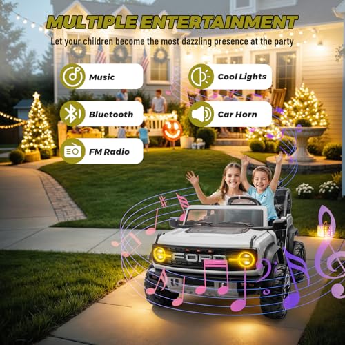 2 Seater Ride On Car for Kids, 24v Electric Truck with Remote Control, Blue V213