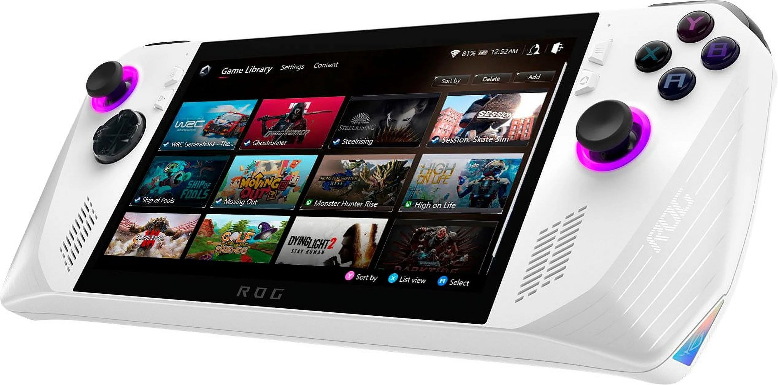 Gaming Handheld 512GB 7-inch 120Hz Touchscreen with Wireless Controller Bundle X476
