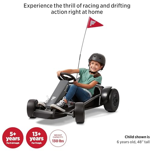 Kids Electric Go-Kart with Adjustable Seat, Grey X830256