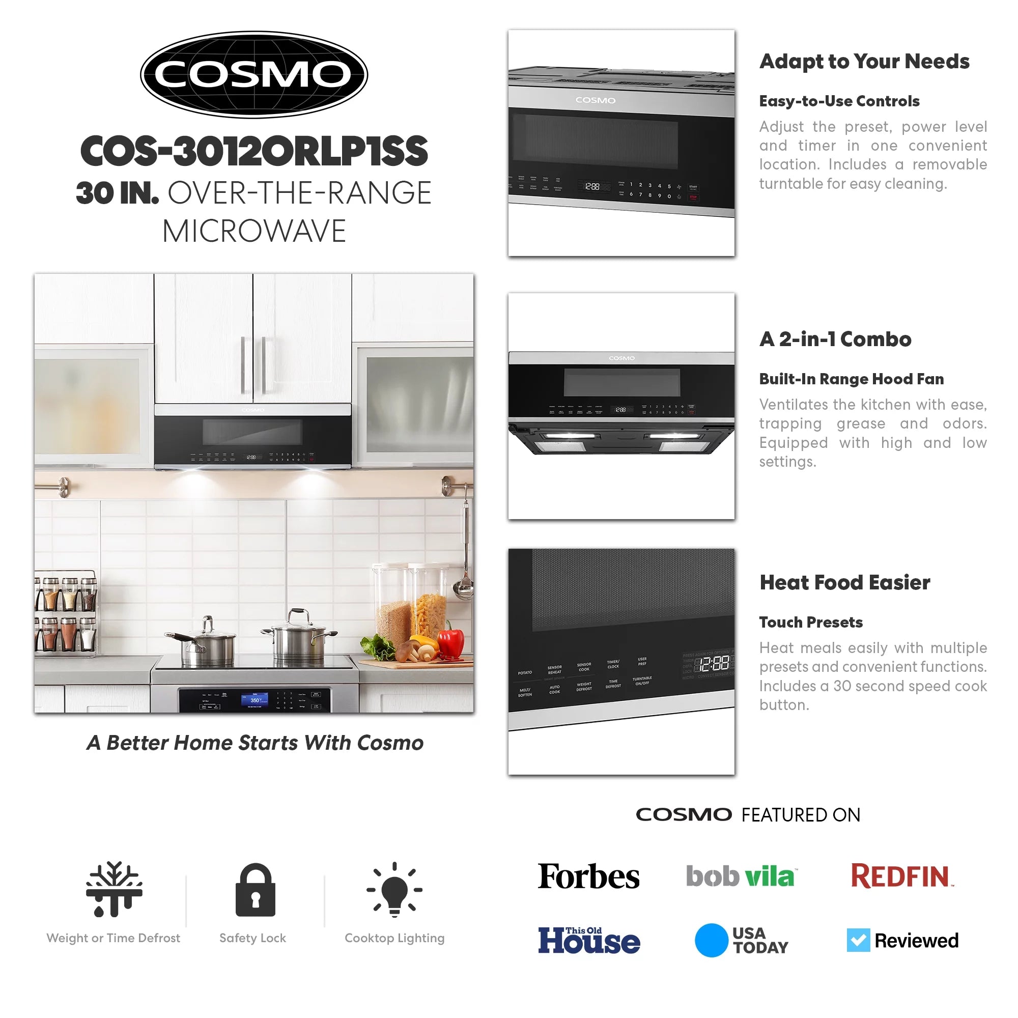 Slim Over the Range Microwave with Automatic Presets H531214