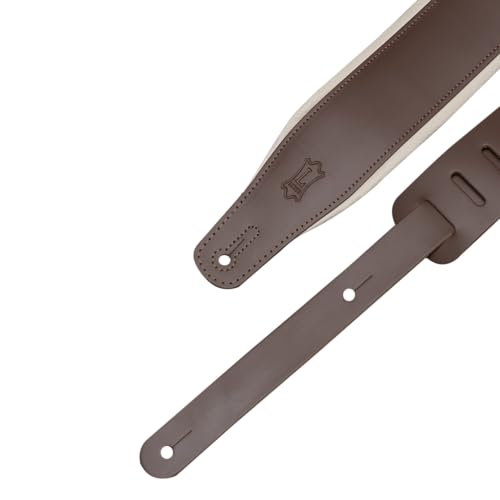 3" Wide Leather Guitar Strap with Foam Padding, Black O895
