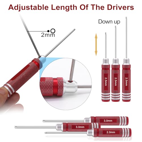RC Car Tool Kit Hex Screwdriver Set with Pliers and Wrench for 1/8 1/10 RC Repair U339