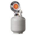 Mr. Heater F242100 MH15T 10000-15000 BTU tanktop propane heater radiantly with the loss of heat to the air without electricity
