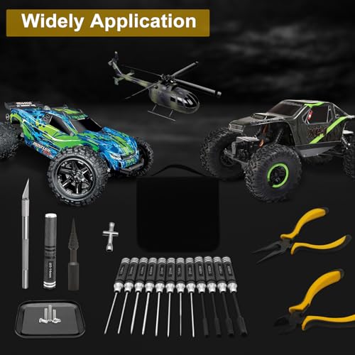 RC Car Tool Kit Hex Screwdriver Set with Pliers and Wrench for 1/8 1/10 RC Repair U339