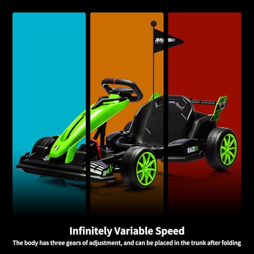 Electric Drift Kart for Kids, Ride-On Car with Adjustable Seat A721