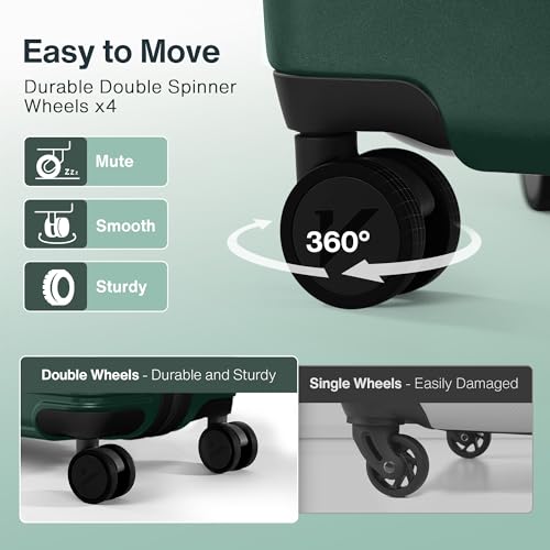 3 Piece Hardside Expandable Luggage Set with TSA Lock Spinner Wheels L24758