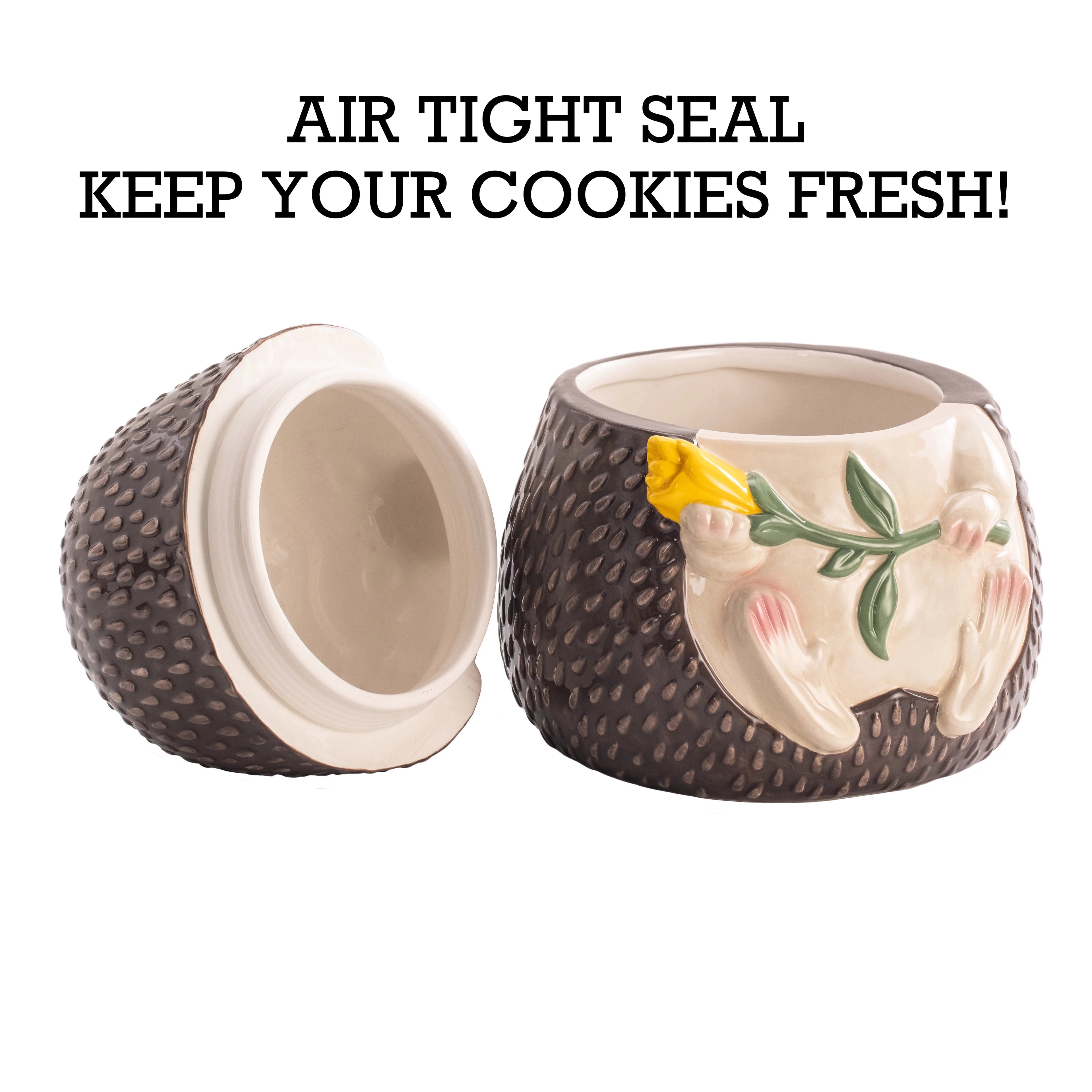 Ceramic Cookie Jar, 9.6 Inch, Airtight S9336