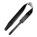 3" Wide Leather Guitar Strap with Foam Padding, Black O895