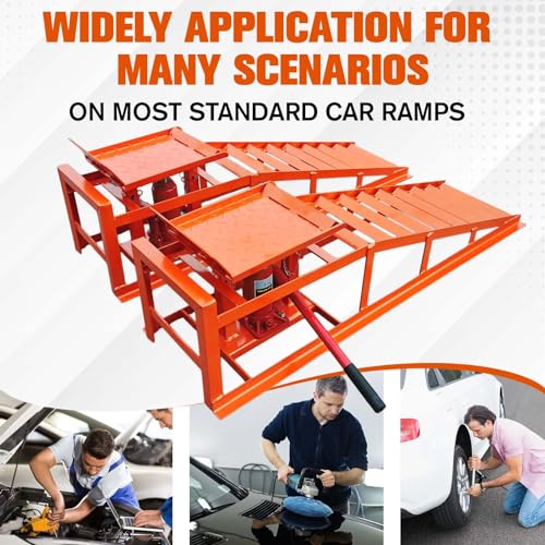 Hydraulic Car and Truck Service Ramps, 5 Ton Capacity, Adjustable Height M5181