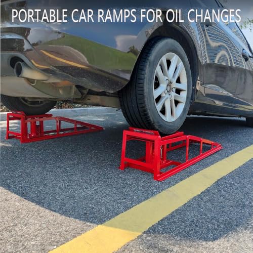 Hydraulic Car and Truck Service Ramps, 5 Ton Capacity, Adjustable Height M5181