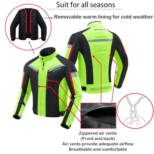 Motorcycle Jacket Waterproof Windproof Armoured for Men F734