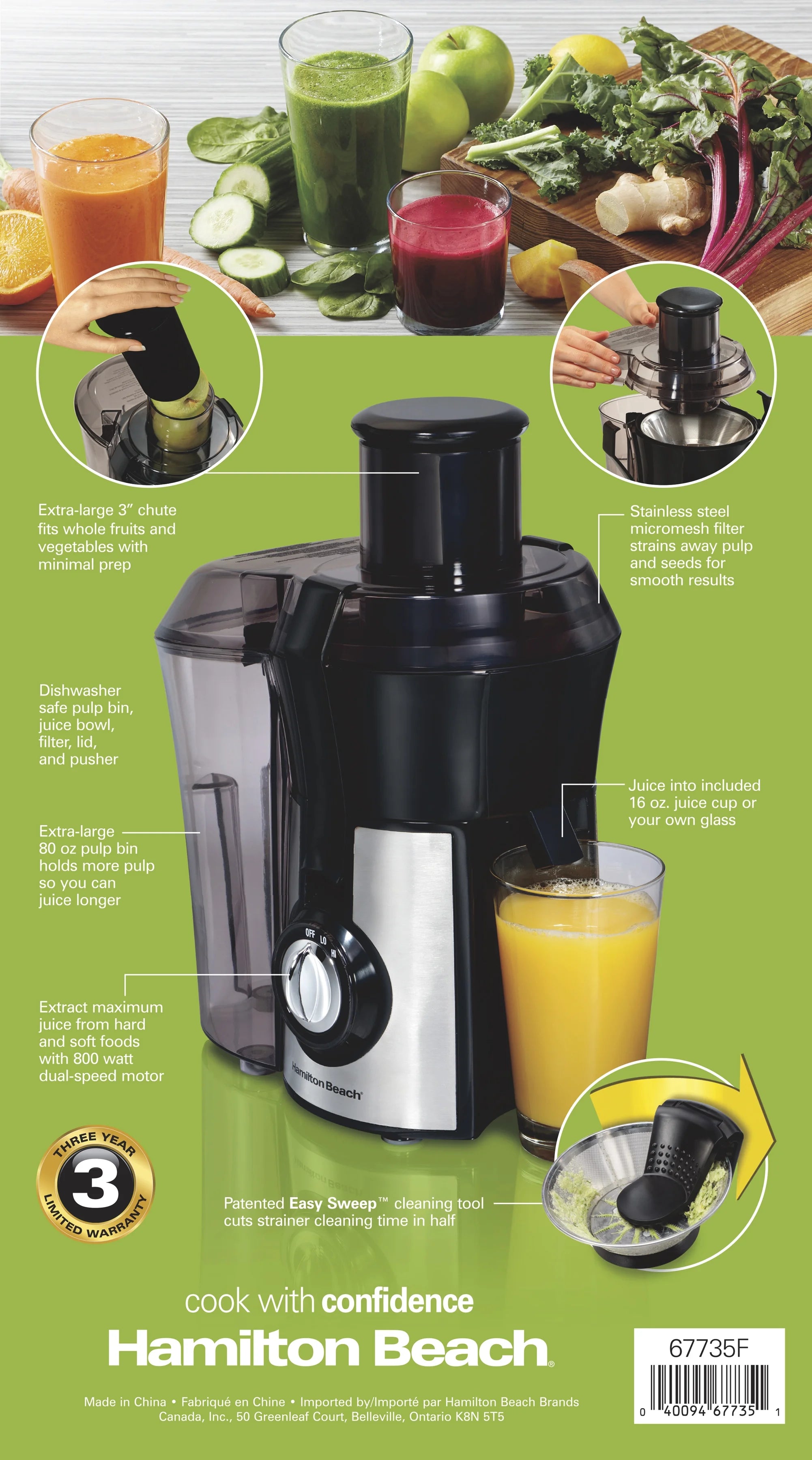Juice Extractor, 800 Watts M856044