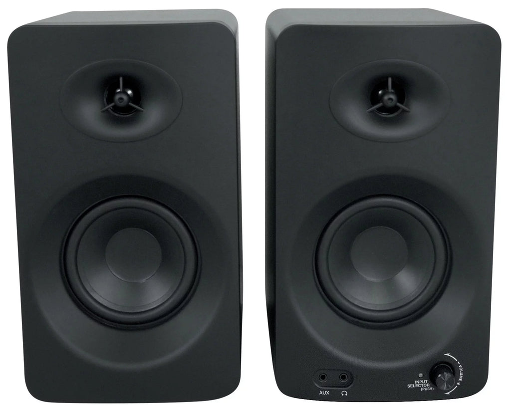 Pair Rockville ASM4 4" Pro Studio Monitor Computer Speakers w/Bluetooth+Optical