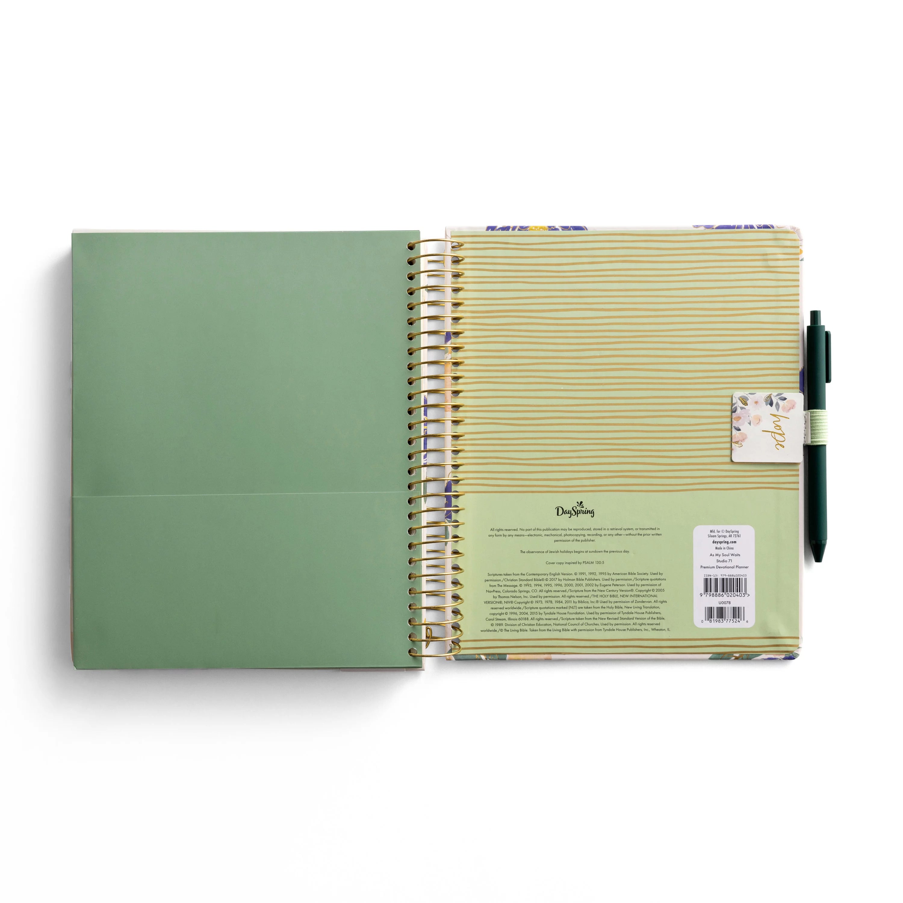 18 Month Floral Devotional Planner, Spiral Bound S28958