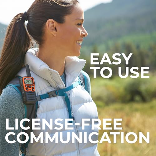 Spotting and Recovery Walkie-Talkie Long Range FRS Two Way Radio for Kids Caravanning with NOAA Weather Alert, 2 Pack U6300