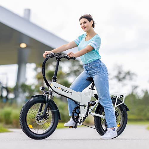 Folding Electric Bike for Adults, 1200W Peak Motor, 28MPH Max Speed, 48V 10AH Removable Battery, 20" Fat Tire M14323