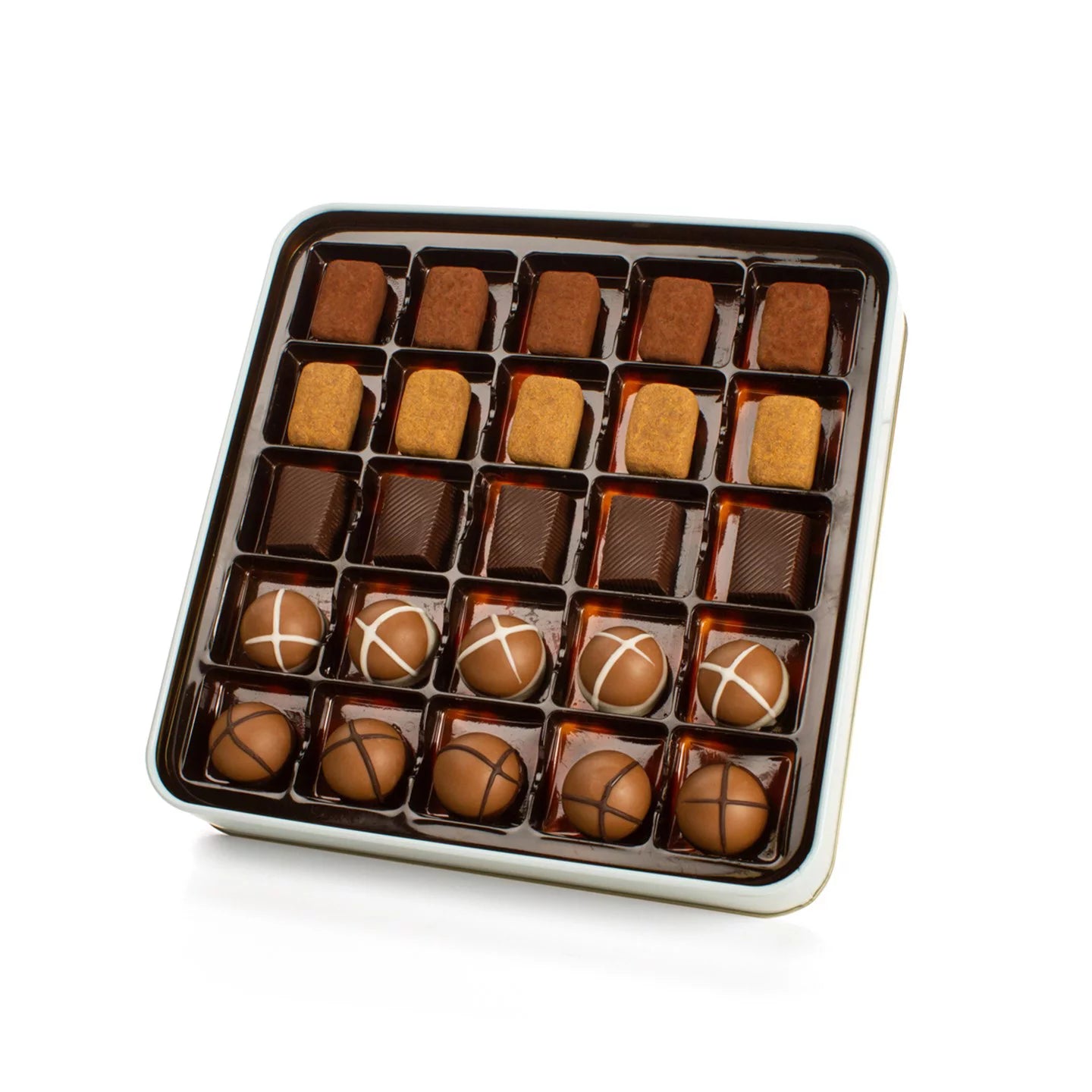 Metal Chocolate Gift Box, Assorted Gourmet Treats P21112