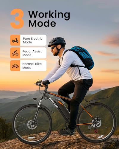 Electric Bike for Adults, 26" 500W Brushless Motor, 40 Miles Range, 7-Speed F4769