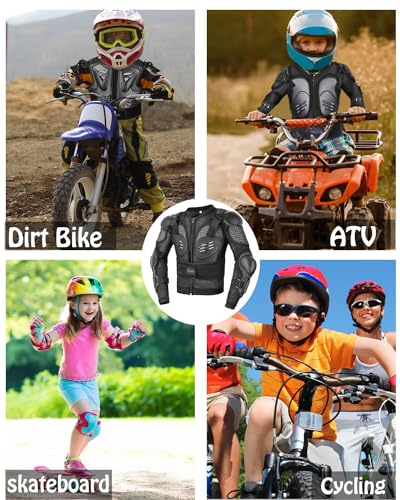 Kids Motorcycle Jacket with Chest Back Elbow Protection D890317