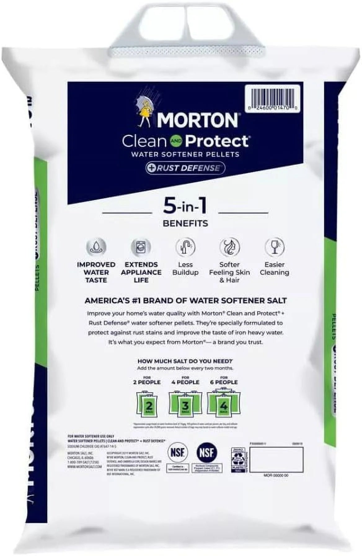 Salt Water Softener Pellets, 40 lb (2 pack) I134624