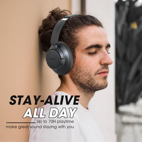 Hybrid Active Noise Cancelling Headphones with Transparent Mode, 70H Playtime, Bluetooth, Deep Bass Y40933