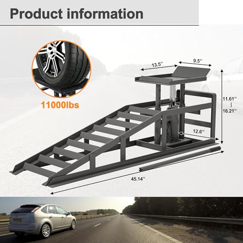 Hydraulic Car Ramps 5 Ton Capacity Low Profile Lift G135022
