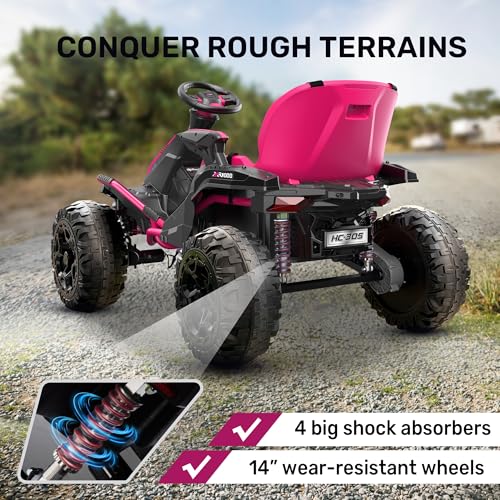 24V 4x4 Ride On Toy for Big Kids, 4x200W Motors, 5MPH, Parent Remote, Wide Seat, Green X884766