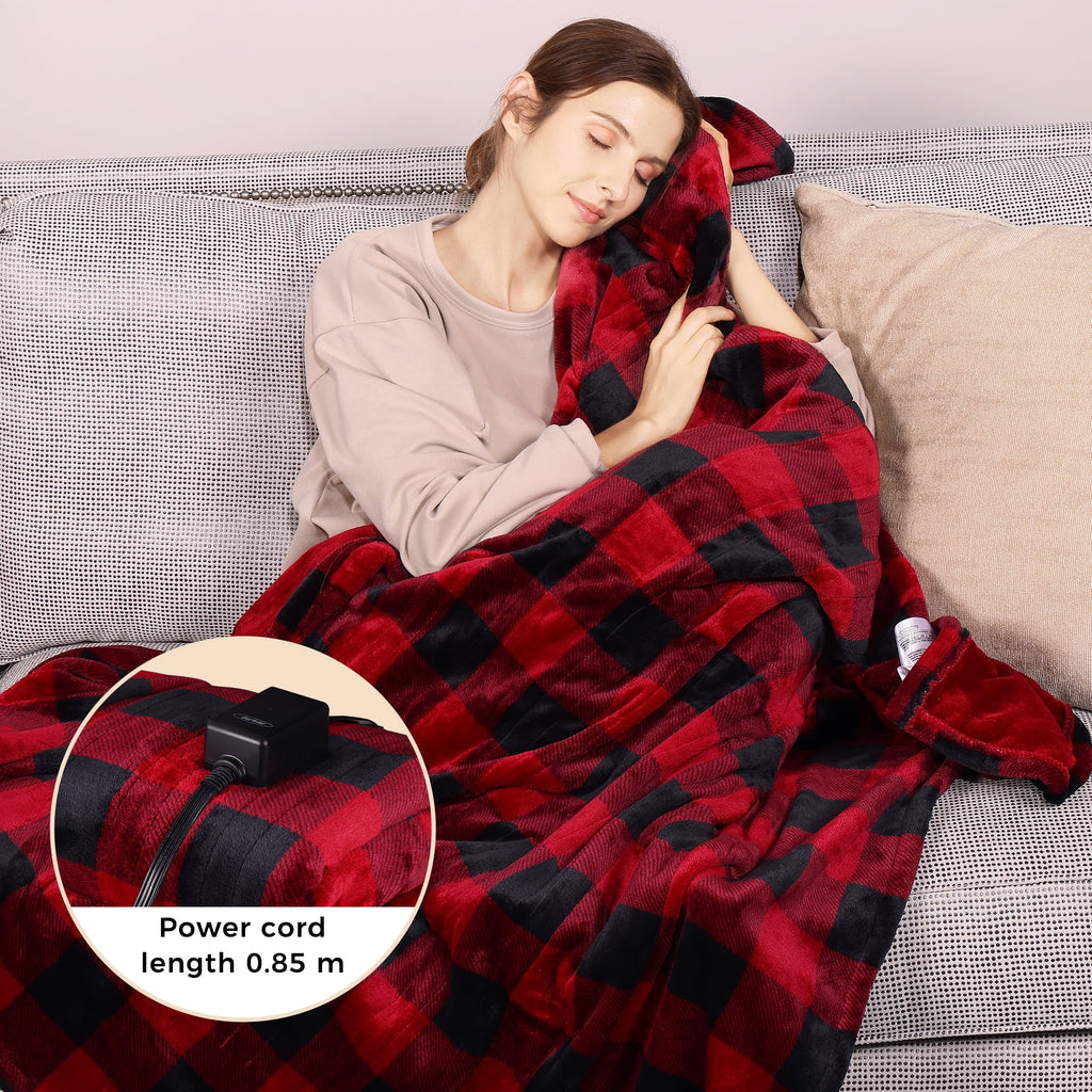 Heated Throw Blanket with 4-Hour Auto Off, Machine Washable J30096