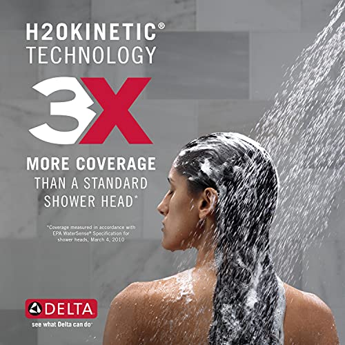 Gold Single-Handle Shower Faucet Trim Kit with 5-Spray Shower Head C514623