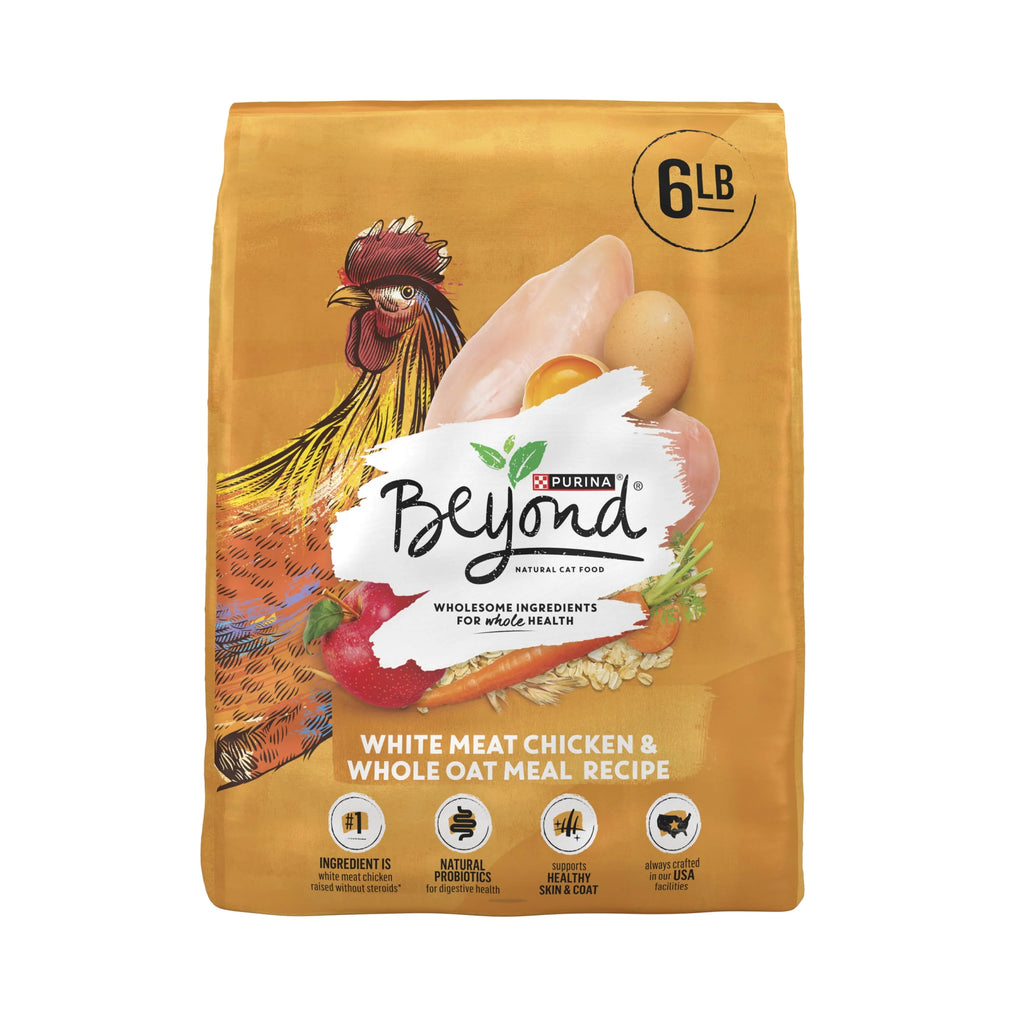 Purina Beyond Natural Dry Cat Food Wholesome Ingredients for Whole Health White Meat Chicken and Whole Oat Meal Recipe, 6 lb. Bag